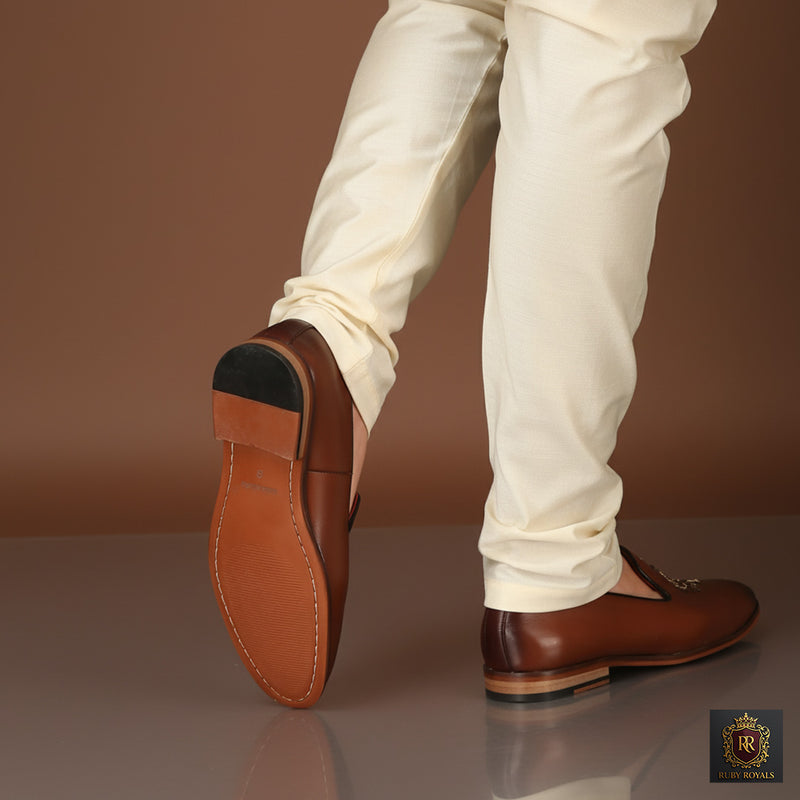 Majestic Ornate – Imperial Crest Tan Shaded Leather | Ruby Royals