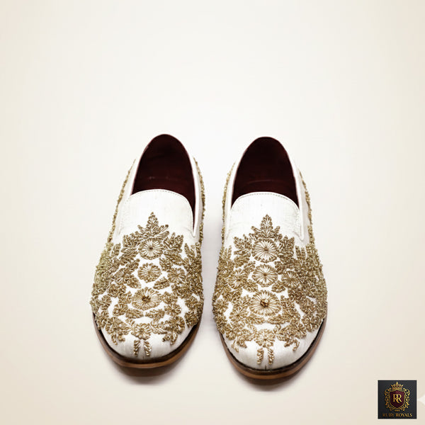 Majestic Ornate – Ivory Suede Maharaja Crest | Ruby Royals