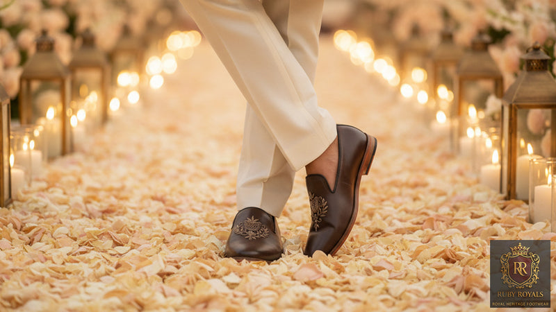 Majestic Ornate - Imperial Crest Umber brown  loafer I Ruby Royals