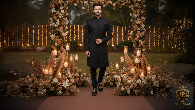 Majestic Ornate - Imperial Crest Ebony loafer I Ruby Royals